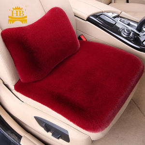 Thoải Mái Nhung Xe Bao Bọc Ghế Sử Dụng Trong Mùa Đông Phía Trước Ghế Với Eo Gối Xe Ghế Đệm Ấm Lên Sang Trọng - Product Image 5