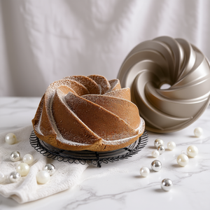 Bundt Cake Mold Twist Baking Art <b>Nonstick</b> 9 Inch Cake <b>Pan</b> For Bundt Cakes - Product Image 3