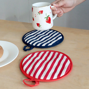 Mitaines de four rondes à pois et rayures, résistantes à la chaleur, pour utilisation au four, 18 pouces, lavage à la main uniquement - Product Image 4