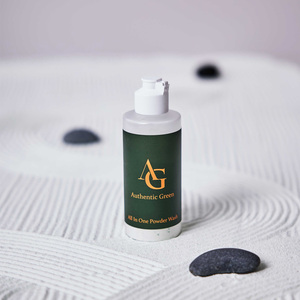 Lavado en polvo todo en uno, lavado corporal, 90g, polvo de enzima limpiadora suave para pieles sensibles, Vegano, baja irritación, débilmente ácido - Product Image 1