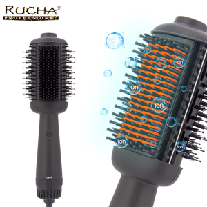 पेशेवर गर्म हवा ब्रश एक कदम झटका ड्रायर कंघी स्टाइलर वोल्माइज़र नकारात्मक आयनों इलेक्ट्रिक हेयर ड्रायर ब्रश के साथ - Product Image 3