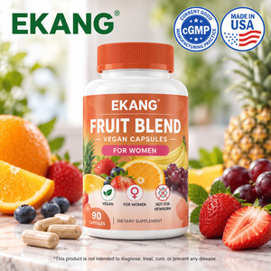 Suplemento Vegano Hecho en EE. UU., 90 Cápsulas, Mezcla de Frutas para el Bienestar Femenino con Arándano, Granada y Acerola - Product Image 1
