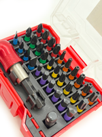 Jeu de 32 embouts de tournevis en acier S2, embouts magnétiques, tige hexagonale 1/4, kit d'accessoires pour visseuse à chocs, pour outils électriques