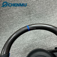 Volant en cuir et fibre de carbone le plus vendu pour VW Golf 5 6 7 R MK5 MK6 MK7 MK7.5 Gti Polo GTI Passat B7/B8 avec bande bleue