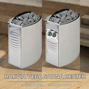 HARVIA VEGA Calentador de Sauna Eléctrico Tradicional para Exteriores, Estufa de Vapor Seco de Acero Inoxidable con Control Externo, Sauna para 4 Personas - Product Image 2