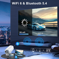 Proyector HY300 Pro Android 11, Cine en Casa Portátil, Proyector de Películas para Exteriores con Altavoz Integrado, Proyector Beamer