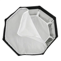 Support de fixation pliable octogonal de 55 cm avec poignée et grille diffuseur pour flash Speedlite et éclairage photographique