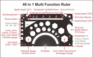 Giveaway Mini Quà Tặng 49 Trong 1 Thẻ Tín Dụng Ví Đa Công Cụ Đa Thẻ Công Cụ Kim Loại Cai Trị - Product Image 6