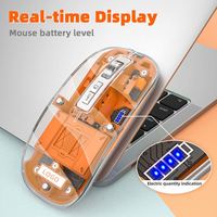 Souris transparente M133 sans fil Bt à trois modes, rechargeable, souris de jeu de bureau pour ordinateur portable