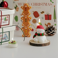 Coffret cadeau de bougies parfumées artisanales de Noël, bougies en cire d'aromathérapie, boîte de bougies, décoration de Noël avec motif de cerf
