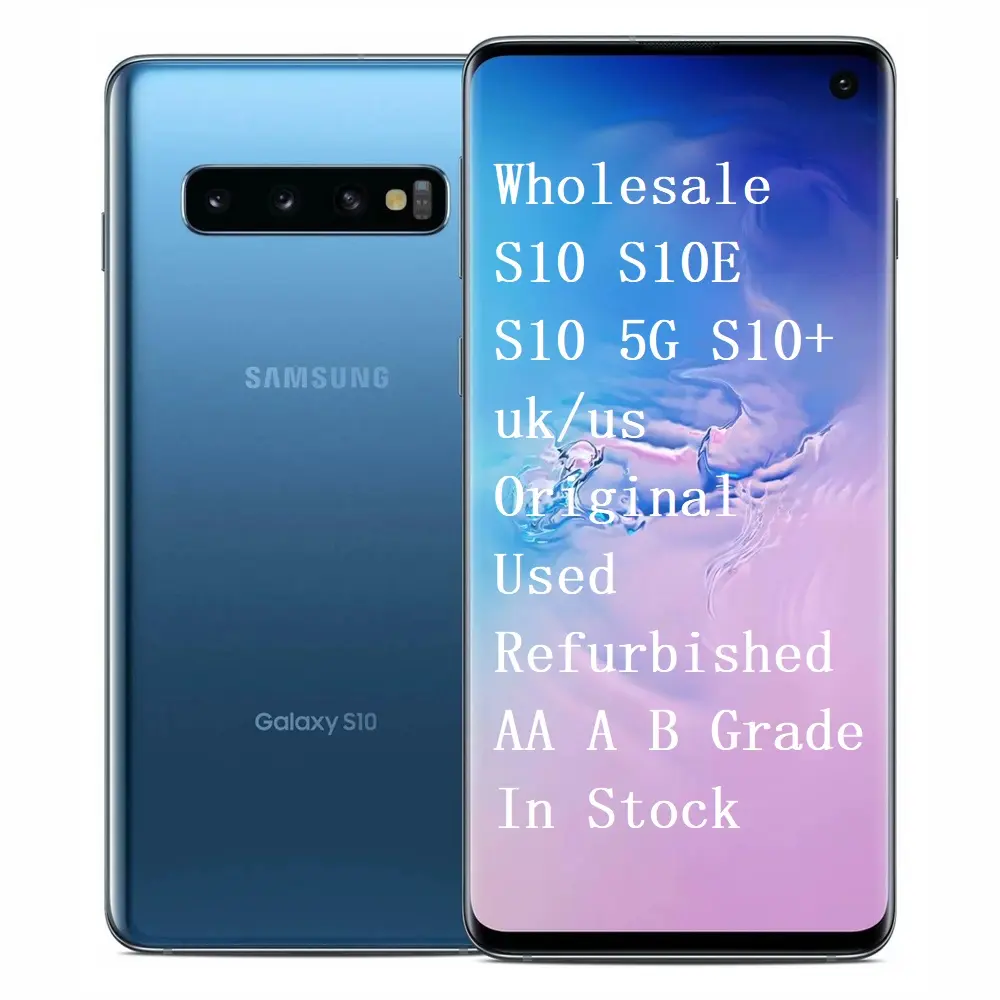 for samsung us global version smartphone Wholesale Original samsung s10 s10e s10+ s10 5G Used Phone