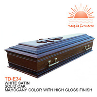 TD--E34 Funeral ataúd de madera maciza de roble ataúd para ceniza de alta calidad caliente de la venta