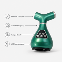 Outil de massage corporel multifonctionnel automatique à infrarouge, à piles au lithium alimentées par USB, pour ventouses et Gua Sha, AW-525