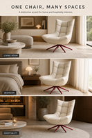 Fauteuil d'appoint moderne rembourré, fabrication directe usine OEM ODM, option en cuir pleine fleur ou tissu, pour salon et salle à manger