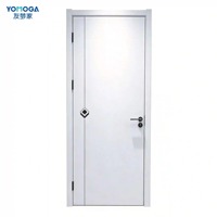 Puerta Interior Minimalista TraditionSwing de Fibra de Vidrio y Madera Sólida para Apartamento, Superficie Lisa con Imprimación Blanca para Uso en Cocina y Hotel