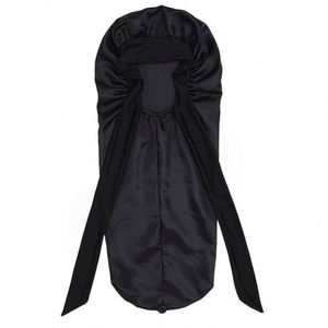Extra Long Satin Sleep Women Wide Edge Protection Silk Bonnet for <b>Braids</b> Natural Hair Night Cap Adjustable Tie - Product Image 4