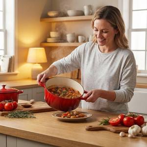 7Pcs Enamel Cast Iron Cookware <strong>Set</strong> <strong>Non</strong> <strong>Stick</strong> Eco Friendly Dutch Oven <strong>Saucepan</strong> Combo Premium Home Kitchen Cooking Pots <strong>Set</strong> - Product Image 3