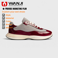 Chaussures de luxe pour hommes, baskets en cuir véritable avec logo personnalisé, pour la marche, fabrication OEM