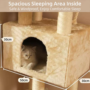 Árbol para Gatos Multifuncional Ecológico en Oferta, con Caja de Salto y Estructura para Escalar, Ideal para Hogares con Múltiples Gatos - Product Image 4