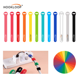 カスタマイズされたロゴ再利用可能ケーブルタイフックとループ8 10 12インチ固定ケーブルストラップコードとケーブル整理用 - Product Image 2