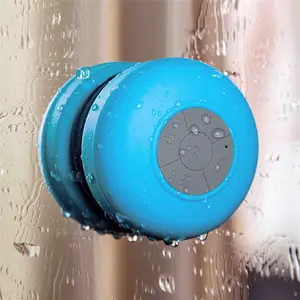 ポータブルワイヤレススピーカーシャワー吸盤防水スピーカーハンズフリー受信通話IPX4スピーカーボックスプレーヤーマイク