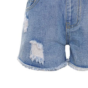 Shorts taille haute en jean extensible respirant pour femme, grande taille, nouvelle collection été, avec poches - Product Image 6