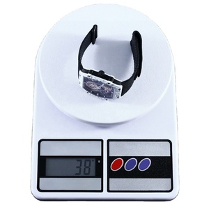 Montre sportive mécanique de tennis la plus vendue, cadran ajouré, boîtier en fibre de carbone blanche, bracelet en nylon respirant, montre sportive pour homme - Product Image 6