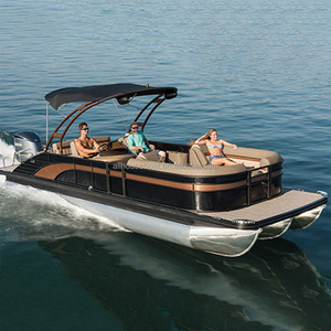 <span class=keywords><strong>Bateau</strong></span> ponton de fête de luxe de 21 pieds de Chine, avec auvent, petit, <span class=keywords><strong>pas</strong></span> <span class=keywords><strong>cher</strong></span>, flottant, en aluminium préfabriqué, moteur hors-bord à vendre - Product Image 1