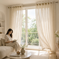 Voilages en Faux Lin Ignifuges DaiRui pour Hôtels – Panneaux Filtrants la Lumière pour Projets de Décoration de Fenêtres