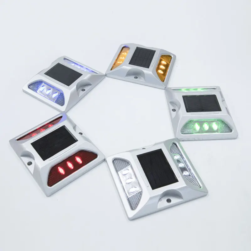 Лидер продаж, новый отражающий фонарь с хвостовиком для автострады, светодиодные фонари с мерцающим отражателем для парковки, 3 м, алюминиевая Солнечная Дорожная шпилька кошачий глаз