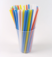 Prix d'usine 100 pièces Pailles jetables en plastique PP 6x260mm Accessoires de cuisine Fournitures pour mariages et fêtes Bar à domicile