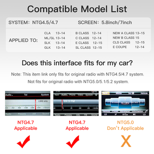 CARABC Kabelloses Radio CarPlay für Mercedes Benz C-Klasse W204 2011-2014 mit Android Auto, Mirror Link, AirPlay, Car Play, YouTube-Funktionen - Product Image 5