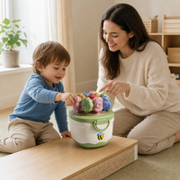 Jouet d'apprentissage précoce Montessori pour enfants, jeu de perles numérotées à assortir avec seau de rangement, ensemble d'activités de motricité fine pour l'apprentissage précoce
