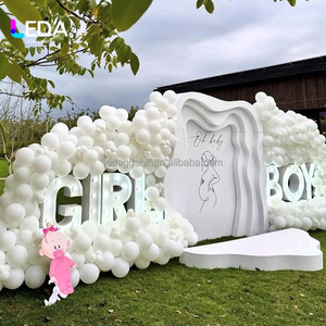 LEDA - Decoraciones Clásicas y Sencillas para Revelación de Género, Fondo de Escenario en Acrílico Blanco Personalizado, Telones de Fondo para Bodas y Despedidas de Soltera - Product Image 4