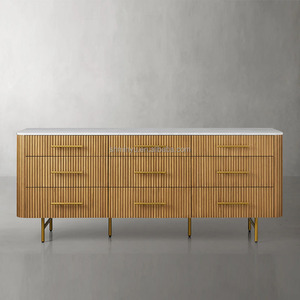 MYHOME <span class=keywords><strong>Commode</strong></span> à 9 tiroirs en bois de <span class=keywords><strong>chêne</strong></span> <span class=keywords><strong>massif</strong></span> au design <span class=keywords><strong>moderne</strong></span> avec plateau en pierre, haute qualité, personnalisable, durable, ensembles de meubles de chambre à coucher - Product Image 2