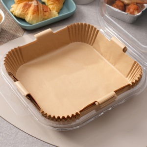 Cuadrado redondo resistente al calor 100 alimentos no pegajosos freidora de aire desechable <span class=keywords><strong>papel</strong></span> de horneado de freidora de aire - Product Image 5