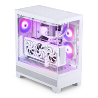Boîtier PC Gamer Phanteks XT VIEW NOIR&BLANC avec panneau latéral en verre trempé, support M-ATX, port USB-C frontal