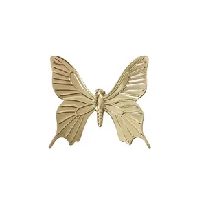 FREE SAMPLE Butterfly Shape Handles Solid Brass Decorative Kitchen Cabinets Knobs Drawer Knobs and Pulls