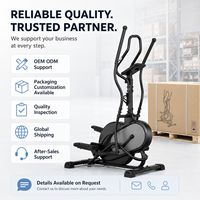 Conception ergonomique, stable, professionnel, appareil de cross-training elliptique pour la maison, résistance magnétique, écran LCD, durable, respectueux de l'environnement