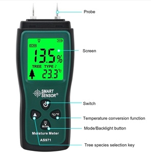 Testeur d'humidité du bois portable, détecteur d'humidité du bois numérique, détecteur de bois portable intelligent - Product Image 5