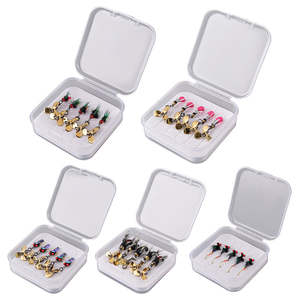 Set di 5 Mosche Artificiali in Plastica e Metallo per Pesca a Mosca, Insetti, Api, Falene, Esche Secche con Amo e Piombo, Piume Bioniche per Pesca in Mare e da Barca - Product Image 2