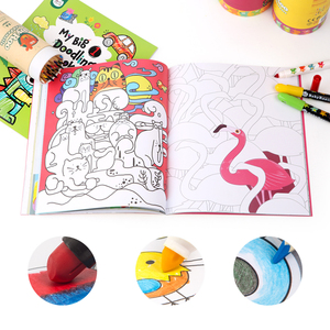 niños de color de impresión de los niños de estilo libre pintura <span class=keywords><strong>dibujo</strong></span> animal de papel para colorear gran garabateando libro - Product Image 2