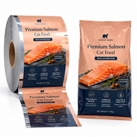 Rouleau de film d'emballage alimentaire personnalisé pour friandises pour chats au thon, résistant à l'humidité, de qualité alimentaire, pour sachets de collations croustillantes