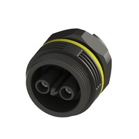IP68 450V AC Weiblicher Panel-Mount Rundstecker mit Schraubklemme, 2-polig, 17,5A, 0,5-2,5mm für Landschaftsbeleuchtung