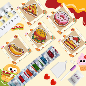 Peinture au diamant miniature de haute qualité Ever Moment, 12 pièces/ensemble, hamburger, petite peinture, art au diamant sur le thème de la restauration <span class=keywords><strong>rapide</strong></span>, MP003 - Product Image 2