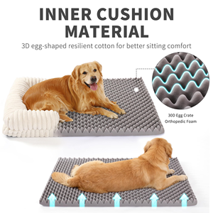 Rectangle Corduroy Fluffy Pet Bed <b>Sofa</b> Couch Cushion Winter Warm Velvet Cloth <b>Sofa</b> Style Pet Supplies For Medium Large Dogs - Product Image 3