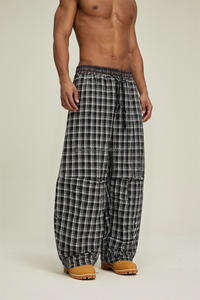 بنطلون رجالي كاجوال عالي الجودة مخصص وفضفاض بتصميم واسع الساق وملابس الشارع - Product Image 2