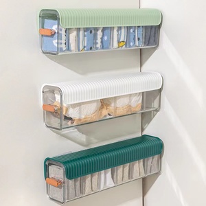 กล่องเก็บของพลาสติกแบบติดผนัง แบ่งช่องได้ สำหรับเก็บชุดชั้นใน ถุงเท้า หรือเครื่องปรุงในครัว - Product Image 2