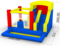 Château gonflable multifonctionnel, trampoline gonflable, toboggan, piscine combinés