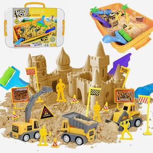 Jeu de construction de <span class=keywords><strong>sable</strong></span> Kit de construction de château de plage <span class=keywords><strong>bac</strong></span> à <span class=keywords><strong>sable</strong></span> sensoriel magique avec couvercle pour garçon fille enfant tout-petits - Product Image 1